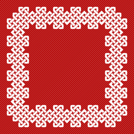 A Chinese knot square frame, vector illustrationのイラスト素材