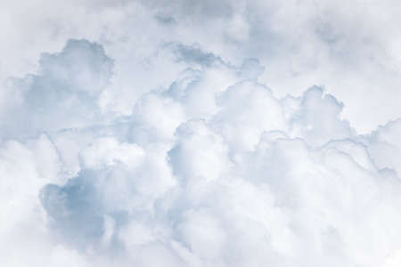 White clouds. Landscape of dense and curious clouds. White nature background to use as poster,...