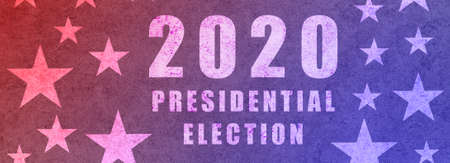 USA presidential election 2020 illustration banner with patriotic stars. US Election. Patriotic...