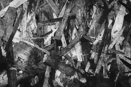Modern abstract texture to use as a background or for your designs with space for text. Black and white wood chip texture.の写真素材