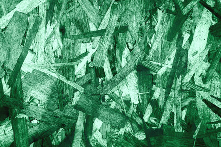 Modern abstract texture to use as a background or for your designs with space for text. Green wood chip texture. Natural, organic, eco, conservation, environment concept.の写真素材