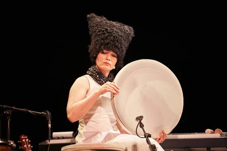 DakhaBrakha at solo concert at theaterのeditorial素材