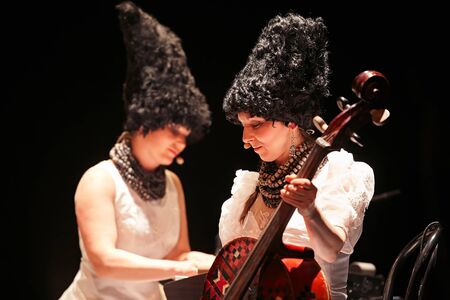 DakhaBrakha at solo concert at theaterのeditorial素材