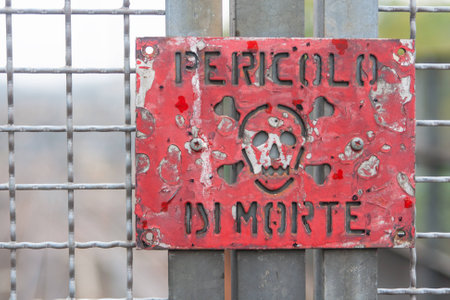 danger zoneの写真素材