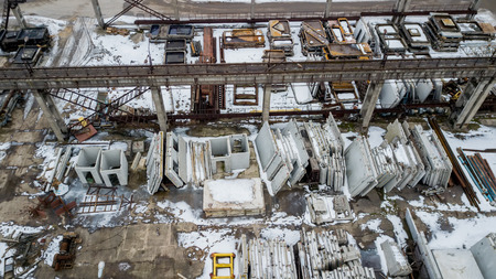 reinforced concrete structures in an industrial enterprise. Aerial survey