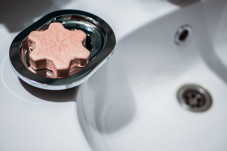 soap on the sinkの写真素材