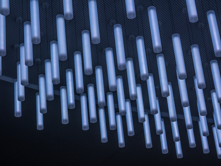 huge chandelier on the ceiling of the buildingの写真素材