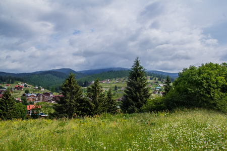 beautiful mountain landscape in summerの写真素材