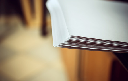 paper stack in the printer