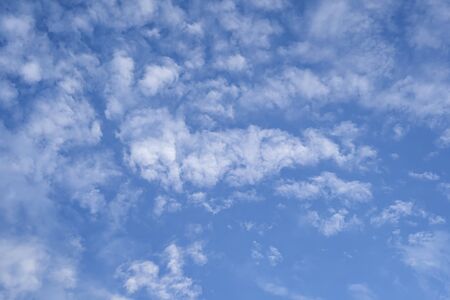blue sky with small beautiful clouds