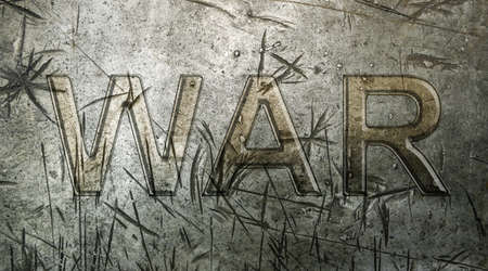 the inscription war on the background of a nuclear explosionon the background of an eastern European...