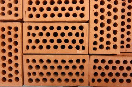  Equal numbers of a brick as a background                               の写真素材