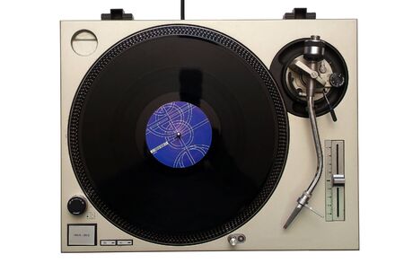 Old player of vinyl records