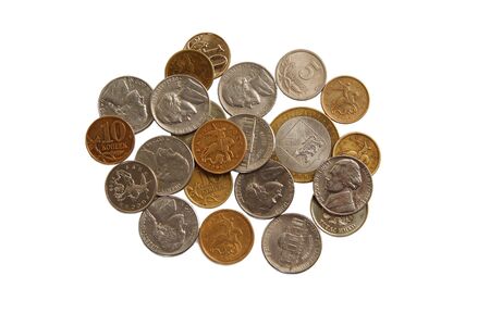 Money on a white backgroundの写真素材