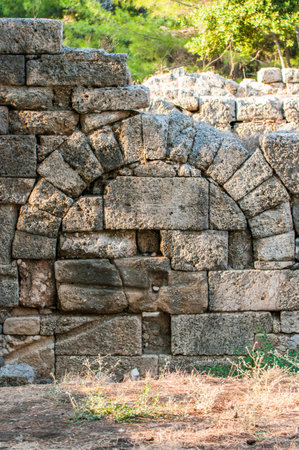 Ruins of the ancient Greek city of Phaselis in Turkeyの写真素材