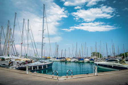 Yachts in the port of Kemer, Turkeyの写真素材