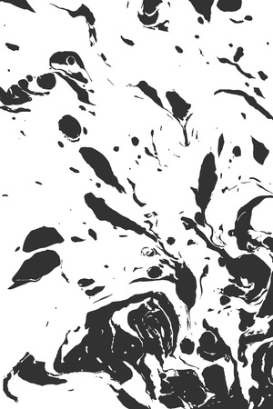Marbling, ebru, suminagashi. Card with texture, the effect of ink on the water. Abstract background. Design of cards. Vector illustration.のイラスト素材