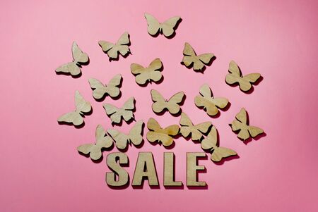 sale, a day of lovers, butterflies a symbol of flying money, autumn sale