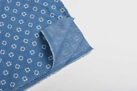 blue fabric texture, closeup, background. Use for sewing and tailoring, Sew dress and cloth