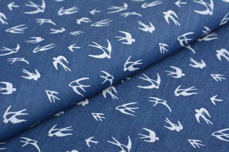 blue fabric texture, closeup, background. Use for sewing and tailoring, Sew dress and cloth
