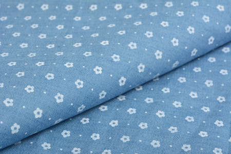 blue fabric texture, closeup, background. Use for sewing and tailoring, Sew dress and cloth