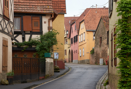Beautiful city Bernardwiller Alsace in Franceの写真素材
