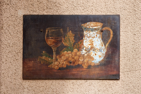 Beautiful city Mittelbergheim in Alsace in Franceの写真素材