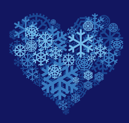 Heart from snowflakes のイラスト素材