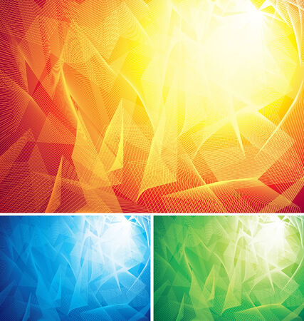 Three color abstract backgroundsのイラスト素材