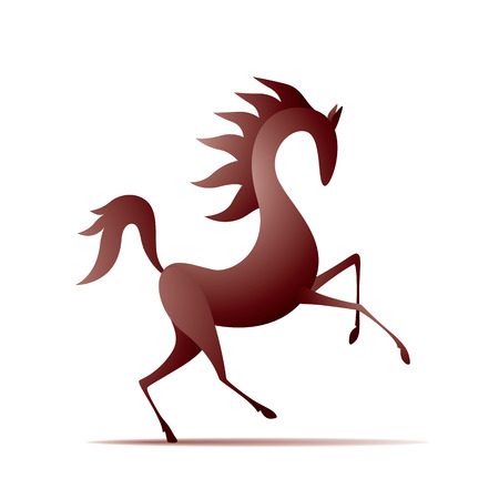 Decorative silhouette horse. のイラスト素材