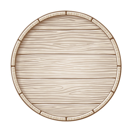 Wooden barrel with copy-space. Eps8. RGB. Global colors. Organized by layers. Gradients used.のイラスト素材