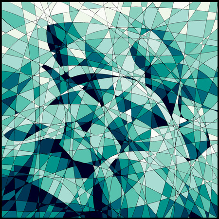 Green mosaic decorative background. Eps8. CMYK. Global colors. Gradients free.のイラスト素材