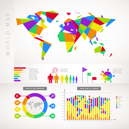 Vector multicolor infographic elements. のイラスト素材