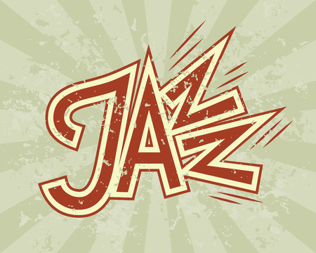 Vector Jazz flyer on grunge backgroundのイラスト素材