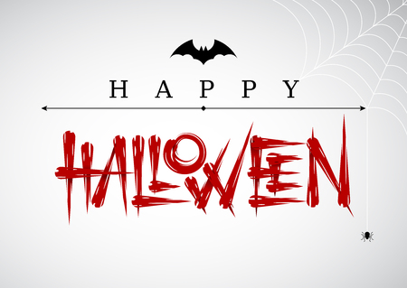 Halloween lettering. Design template. Eps8 RGB Global colorsのイラスト素材