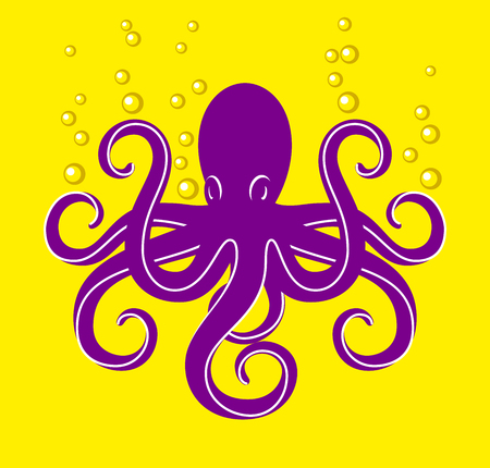 Vector cartoon octopusのイラスト素材