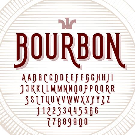 Decorative typeface on wooden barrelのイラスト素材