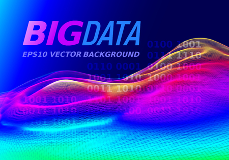 Big data. Colorful vector 3d graphのイラスト素材