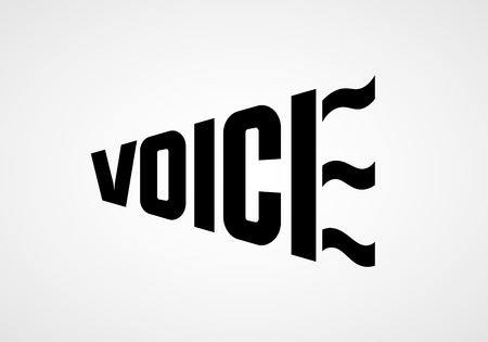 Word Voice in the form of bullhorn.のイラスト素材