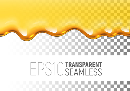 Transparent vector seamless dripping honey on chess backgroundのイラスト素材