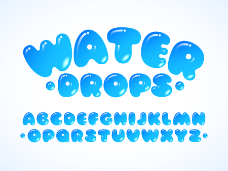 Vector water grpos alphabetのイラスト素材
