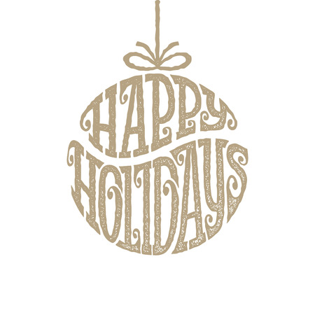 Hand drawn phrase Happy Holiays inscribed in a circleのイラスト素材