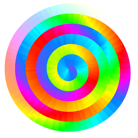 Colorful vector rainbow spiralのイラスト素材