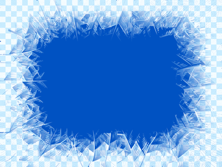 Vector transparent blue frost windowのイラスト素材