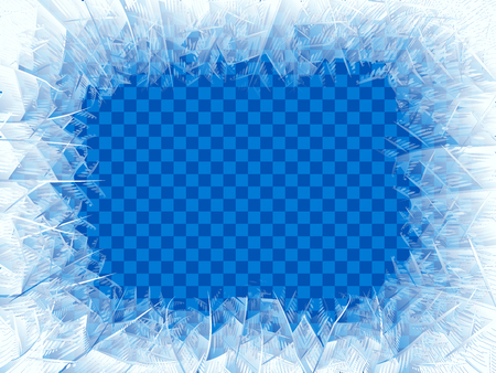 Vector transparent blue frost windowのイラスト素材