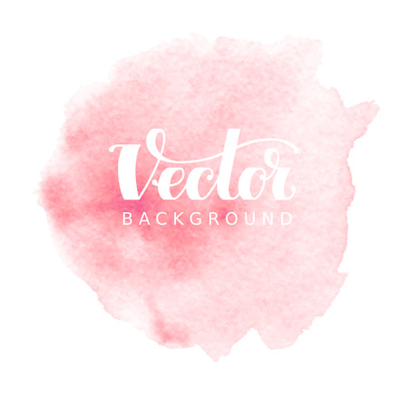 Abstract vector watercolor background. Pink spot on white. RGB. Eps8. Global colorsのイラスト素材