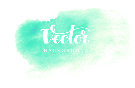Abstract vector watercolor background. Green spot on white. RGB. Eps8. Global colorsのイラスト素材