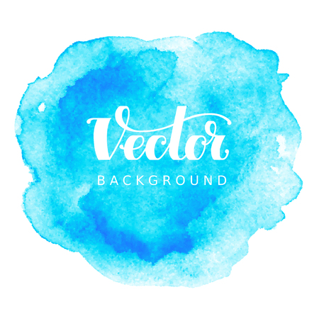 Abstract vector watercolor background. Blue spot on white. RGB. Eps8. Global colorsのイラスト素材