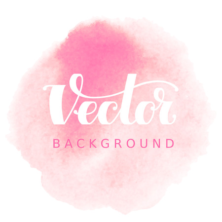 Abstract vector watercolor background. Pink spot on white. RGB. Eps8. Global colorsのイラスト素材