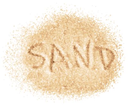 Word Sand written on sand. Vector imageのイラスト素材